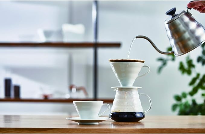 Hario V60 Ceramic Coffee Dripper, Size 02, Red