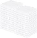 Homaxy 100% Cotton Waffle Weave Kitchen Dish Cloths 24-Pack, White | 12 x 12 Inches, Ultra Soft Absorbent Dish Towels, Quick Drying Dish Rags with Hanging Loop