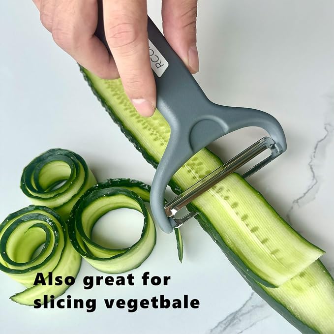 Cabbage Shredder Slicer Wide Mouth Vegetable Peeler - Extra-Wide Stainless Steel Blade with Non-Slip Grip for Effortless Coleslaw, Salad Prep & Meal Prep - Commercial Grade Kitchen Tool