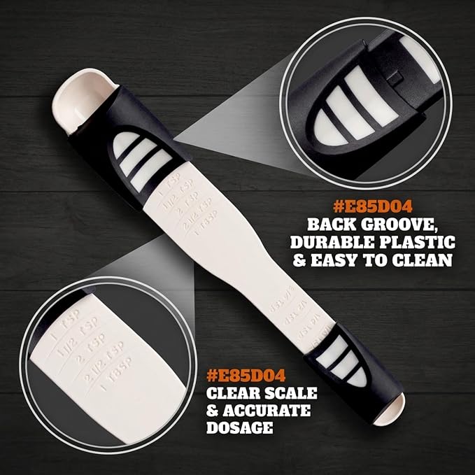 Performore Adjustable Measuring Spoon with Double End Adjustable Scale, 9 Stalls All in One Measuring Spoon, Wide Range of Measurements - Dry and Semi-Liquid Ingredients for Baking, Cooking