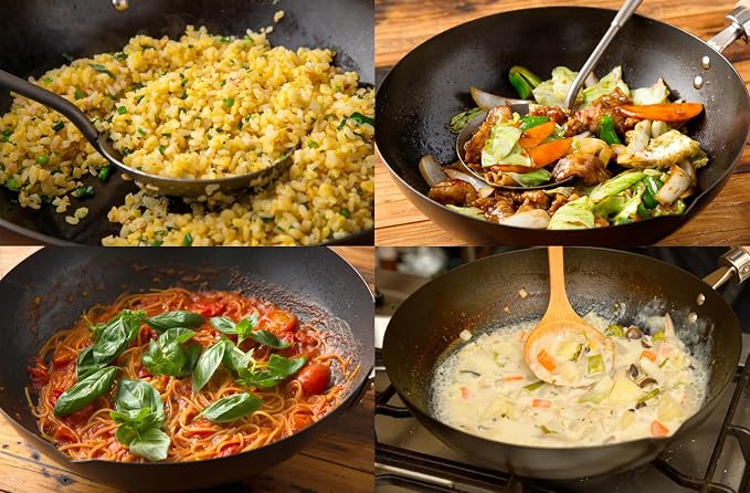 River Light Iron Frying Pan, Extreme Japan, 9.4 inches (24 cm), Induction Compatible, Made in Japan, Wok