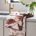 RECYCO Waffle Kitchen Towel Set of 2 - Quick Dry Microfiber Sustainable Dish Towels - Ultra Absorbent Reusable Cleaning Tea Towels - Lightweight Hand Towels,16”x 28”, Terracotta