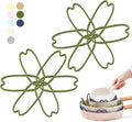 Silicone Pan Protectors for Stacking 2 Piece (Matcha Green, L) | Pot Separators for Cookware, Prevent Scratch, Protect Coating, Dishwasher Safe, Multi-Purpose Heat Resistant Trivets