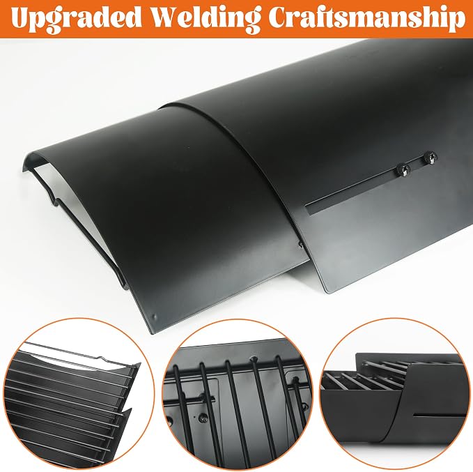 Adjustable Ash Pan for Chargriller Charbroil Grill Charcoal Tray Metal Ash Drip Trays Catcher 23.62" to 35.43" 1224 1324 2121 Fire Grate for Oklahoma Joe Royal Gourmet Replacement Parts