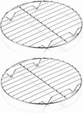 Herogo Round Cooking Racks, 2 Pack 7.6 inch Steaming Cooling Racks | Stainless Steel Baking Canning Racks for Steamer, Fits Air Fryer Pressure Cooker Instant Pot Pan, Dishwasher Safe
