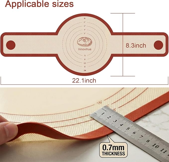 Silicone Bread Sling for Dutch Oven, 2-Pack Reusable Sourdough Baking Mats | Non-Stick Silicone Dutch Oven Liner with Long Handles for Easy Bread Transfer, Sourdough Baking, Quick Cleaning and Daily Use