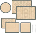 Silicone Baking Mat Set of 6, Oven Baking Sheets | Non Stick, Food-grade, Heat-Resistant, Reusable Baking Supplies for Macaron, Cookie, Pizza, Bread and Pastry