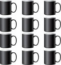 TANGLONG 15oz Tazas Magicas Para Sublimacion Mug Set of 12-Color Changing | Ceramic Cup,Tazas Para Sublimar for Milk, Hot Cocoa,Sublimation Blanks,Heat Sensitive Coffee Mugs for homemade gifts
