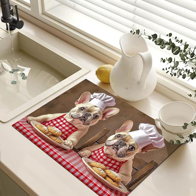 HOMETITUTE Chef Dog Stove Top Cover 28x20 Diatomite Heat Resistant Mat