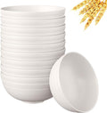 Quatish 10 PCS Unbreakable Cereal Bowls,Dishwasher & Microwave Safe Wheat Straw Bowls, Easy-to-Clean Lightweight Desserts & Soup Bowl, Portable for Picnics ，Snack Plastic Bowls Set,Beige