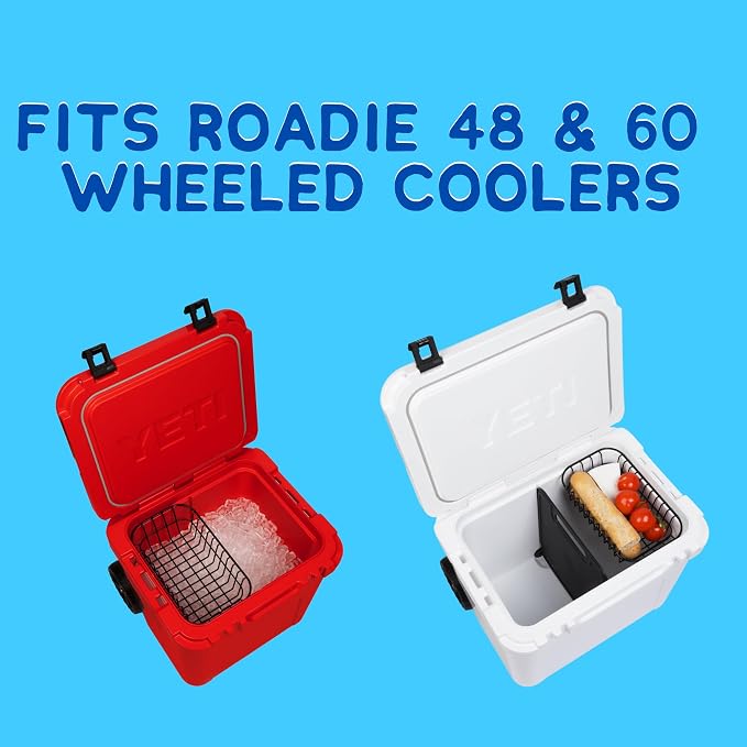 Above Sea Level Cooler Basket for YETI Tundra Haul, YETI Roadie 48, and YETI Roadie 60 - Wire Cooler Rack for YETI Wheeled Coolers - Compatible with YETI Accessories