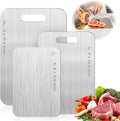 Katori Titanium Cutting Boards for Kitchen-100% Pure Titanium Cutting Board set Double Sided Non Toxic Titanware Chopping Board,Dishwasher Safe Metal Cutting Boards FathersDay Gifts(1PC-S-8x11.5In)
