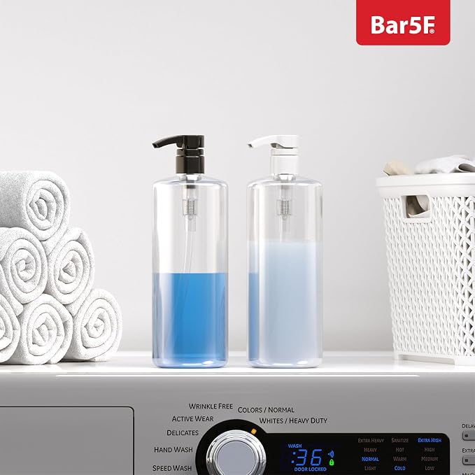 Bar5F Pumps for Shampoo and Conditioner Bottles, Salon-Brand Liters, 2 Pack | Professional-standard durability for salon-brand 1 L/33.8 oz bottles, 28/410 finish, 1-inch neck and 1.1-inch cap diameter