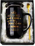Teacher Gifts, Teacher Appreciation Gift Set 18oz Coffee Mug | Metal Glaze Ceramic Mug, Lid, Spoon, Card, Gift Box, Ideal for Back to School, Retirement and Thank You Teacher Gifts for Men
