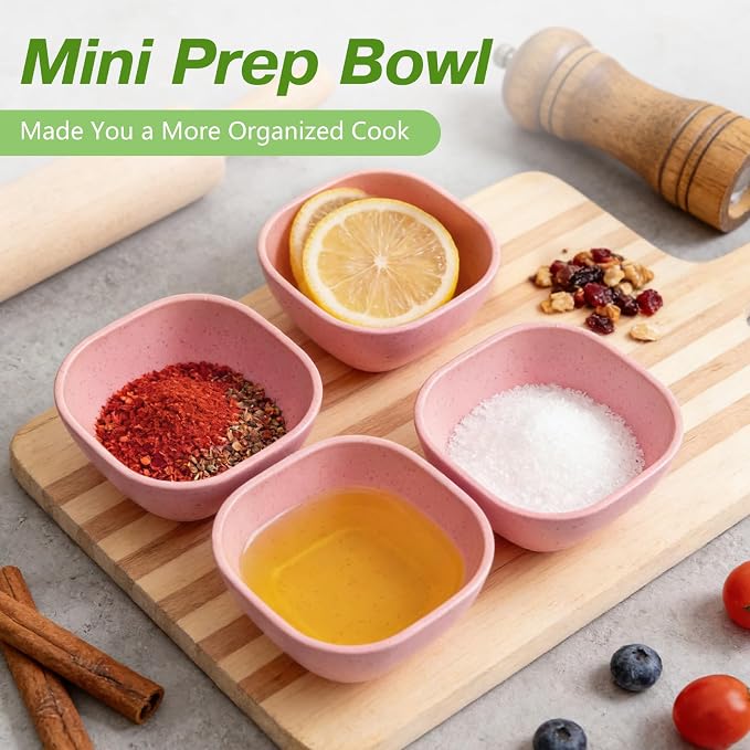 SHECIPIN 12 Pack Unbreakable Dipping Bowls, 4.5 OZ Soy Sauce Dishes，dipping sauce cups，small bowls for dips (pink)