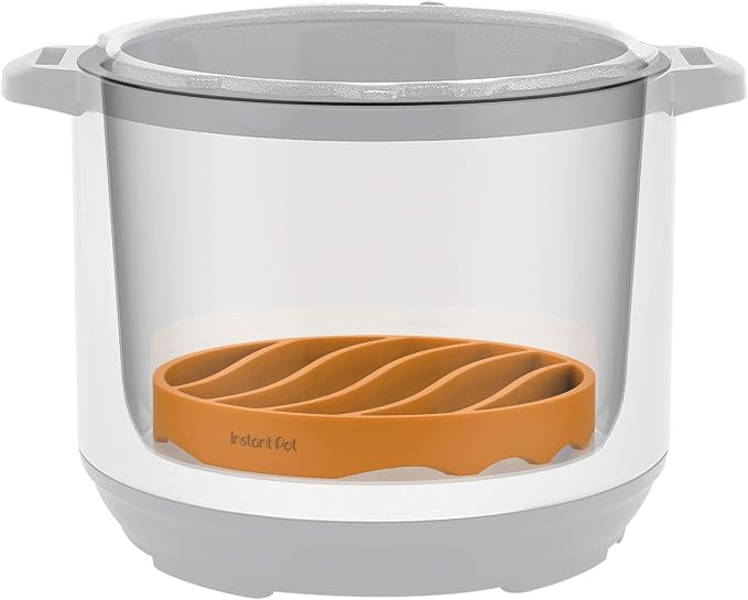 Instant Pot Silicone Roasting Rack, Non-Stick - Elevates Food, Drains Oils, Fats & Grease - Multi-Use for Healthier Meals - Compatible with 6-Quart & 8-Quart Cookers (Orange)