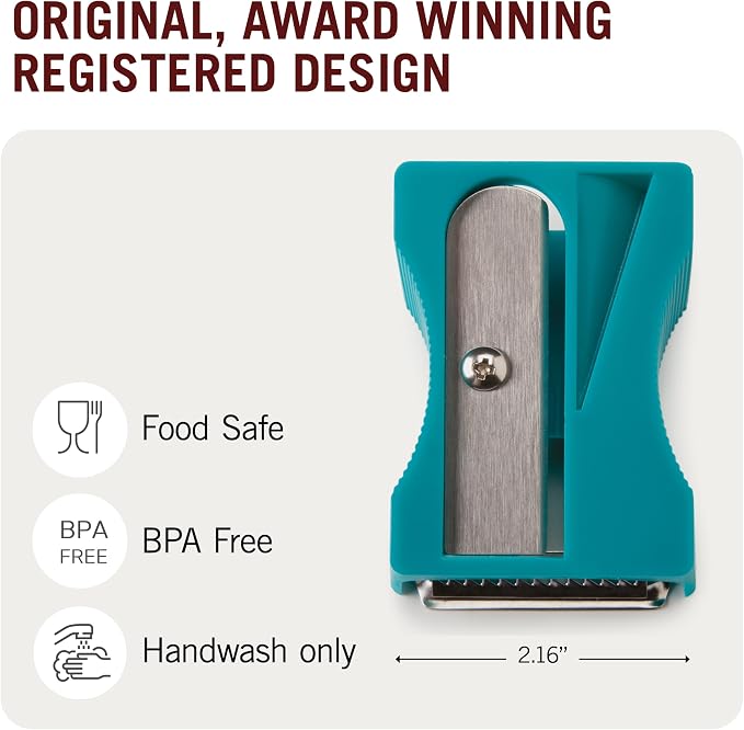 Monkey Business Julienne Peeler and Blade, Green and Turquoise