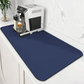 Coffee Mat Super Absorbent Dish Drying Mat Coffee Bar Mat 18"x 36", Blue | Match with Coffee Machine Accessories Large Drying Mats for Kitchen Counter