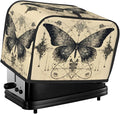 2 Slice Toaster Cover Butterfly Goth Vintage Tarot Dust Proof Washable Kitchen Appliance Cover with Pocket, Oxford Fabric Countertop Toaster Protector for Standard Toasters Small Appliances