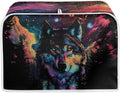 Starry Wolf Print Toaster Oven Dust Cover 4 Slice Anti Fingerprint Bread Maker Cover Decorative Small Kitchen Appliance Covers for Kitchen Counter