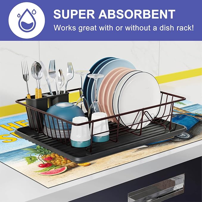 HOMETITUTE Hello Summer Stove Top Cover 28x20 Beach Car Heat Resistant