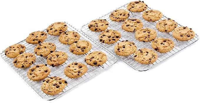 Great Credentials© Heavy-Duty Cooling Rack, Cooling Racks, Wire Pan Grade, Commercial Grade, Oven-Safe, Chrome (8 x 10 Inch)