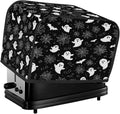 2 Slice Toaster Cover Cartoon Ghosts Spider Toaster Covers Two Slice Wide Slot Waterproof and Dustproof Covers for Wide Slot Toasters and Small Appliances Kitchen Decor Gifts