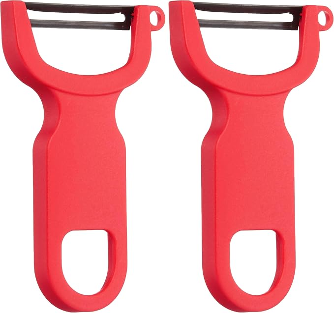 Mercer Culinary Y Swiss Peeler, Red (Pack of 2)
