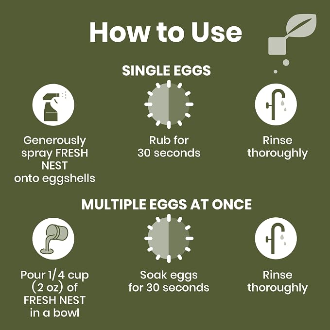Clean Republic Good Salt Pet Fresh Nest Egg Wash Spray, Natural Cleaner for Freshly Laid Eggs, Made in the USA, 32 Ounce Bottle