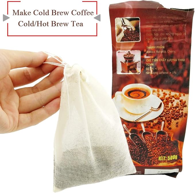 Cheesecloth Bags for Straining,Reusable Cold Brew Coffee Cheese Cloths Strainer,Large Nut Milk Tea Juice Bag,100% Natural Cotton Fine Mesh Filter Bags(X-Small,4 PACK)