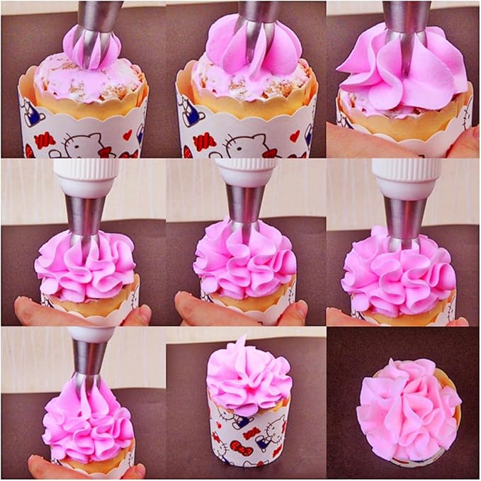 Russian Ball Piping Tips Set, 3 Pcs for Flower Petal Cake Decorating
