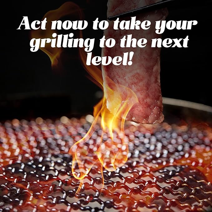 Grill Topper, 10 Pcs Disposable Grill Grates, 11.8 x 15.7 Inch Baking Rack | Toss after one cook, no scrub brush, fine grid holds small bites, galvanized iron mesh fits charcoal, gas, smoker grates
