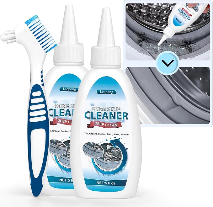 Leopong Cleaner Gel for Washer, Fridge Seal, Shower & Tile, 10 fl oz | Deep cleaning formula | Reaches narrow gaps and corners | Multi-surface household use | Easy application design