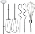 Hand Mixer Beaters Attachments Replacement for KitchenAid KHM Series | Stainless Steel Turbo Beater, Pro Whisk, Dough Hooks & Blending Rod Parts for KHM512 KHM926 KHM7210 KHM6118 (Style C, 6 Pack)