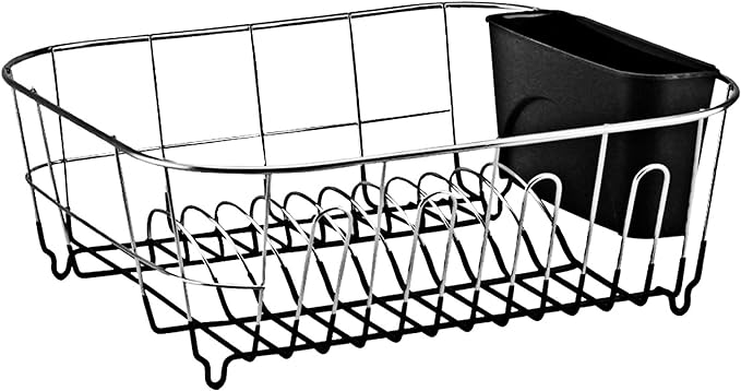 Neat-O Deluxe Chrome-Plated Steel Small Dish Drainers (Black)