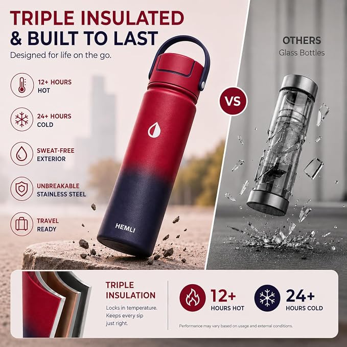 22 oz Ceramic Lined Tea Infuser Travel Tumbler, Micro-Mesh Stainless Steel Infuser, Pure Taste Ceramic Interior, Triple Insulated 12hr Hot Cold, Dual Sip & Straw Lid, Scratch-Resistant