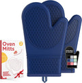 Kitsure Silicone Oven Mitts, Kitchen Gadgets, Apartment Essential, Mint Green