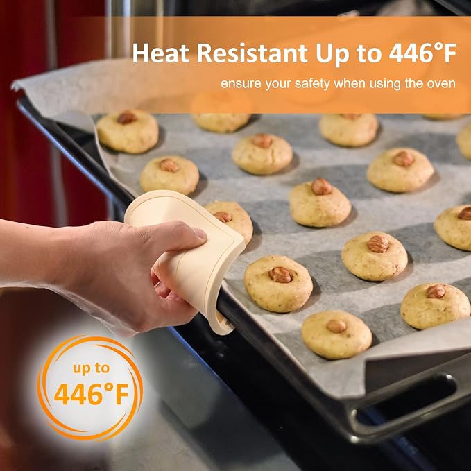 Silicone Trivet Mats 6 Pack Trivets for Hot Dishes Hot Pads for Kitchen, Trivets for Hot Pots and Pans,Heat-Resistant Non-Slip Dinner Plate Mat (Apricot)