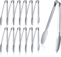 12 Pack Buffet Tongs Serving Tongs Stainless steel Kitchen Tongs 9inch | stainless steel Utility Tongs with scalloped grip for buffets, catering, weddings, salad bars and everyday food service