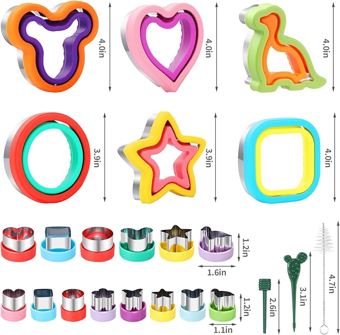 laxizar 20 Pcs Sandwich Cutters Cookie Cutters Uncrustable Bread Maker