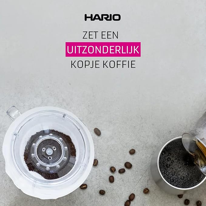 Hario V60 Ceramic Coffee Dripper Pour Over Cone Coffee Maker Size 01, White