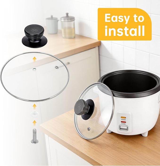 6.9in Tempered glass cover - compatible with aroma Rice Cooker （ARC-363NG）