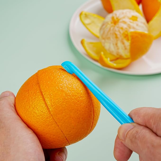 New Talent 6 Orange Peeler Set Orange Peeler Easy Open Citrus Lemon Citrus Peeler Cutter Vegetable Slicer Fruit Tools Kitchen Gadgets(Neon Bright Color)