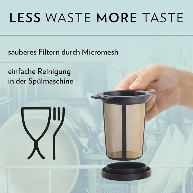 Finum Reusable Stainless Steel Coffee and Tea Infusing Mesh Brewing Basket, Large, Black