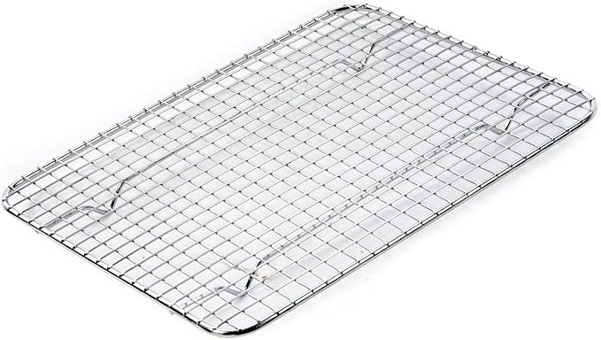 Great Credentials© Heavy-Duty Cooling Rack, Cooling Racks, Wire Pan Grade, Commercial Grade, Oven-Safe, Chrome (8 x 10 Inch)