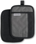 KITCHENAID Beacon Two-Tone Pot Holder 2-Pack Set, Contour Silver/Matte Black, 7"x10"