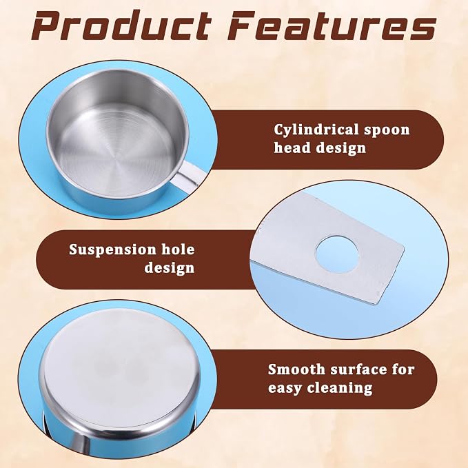 2 Pcs 1 Cup Stainless Steel Measuring Cup, Metal Measuring Cups (250ml, 8oz) Kitchen Gadgets Measure Scoop Dog Food Scoop for Wet and Dry Ingredients, Cooking, Baking, Dishwasher Safe