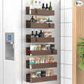 Metal Magnetic Spice Rack for Refrigerator Bronze, 6 Pack | Magnetic Shelves Heavy Duty for Fridge in Kitchen, Seasoning Storage Organizer, For Oven Washer and Dryer, For Heavier Items