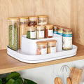 YouCopia MagicTrack Spice Turntable, 2-Tier Rectangle Lazy Susan Organizer