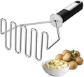 Spring Chef Stainless Steel Potato Masher, Heavy Duty Mashed Potato Smasher | Fruit & Food Smasher For Avocado, Banana, Eggs - Bean Smasher Tool - Durable Metal Mashing Kitchen Tool, Dishwasher Safe